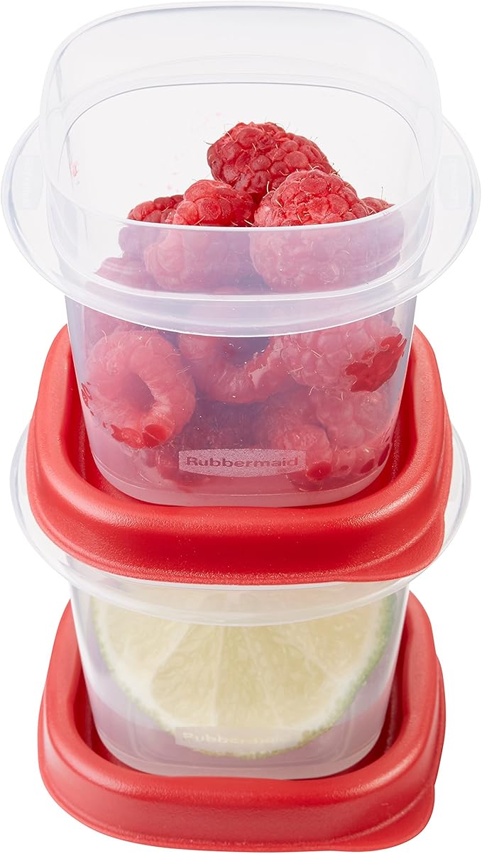 Rubbermaid Easy Find Lids Food Storage Containers, Racer Red, 42 Piece Set