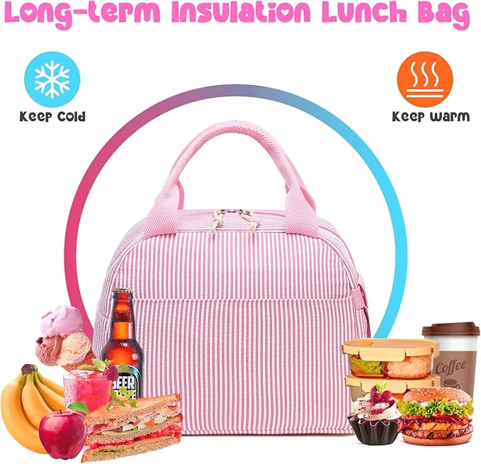 Bluboon Lunch Box for Women Cute Lunch Bag Reusable Insulated Lunch Bags Large Capacity Lunchbox Cooler for Work Picnic or Travel
