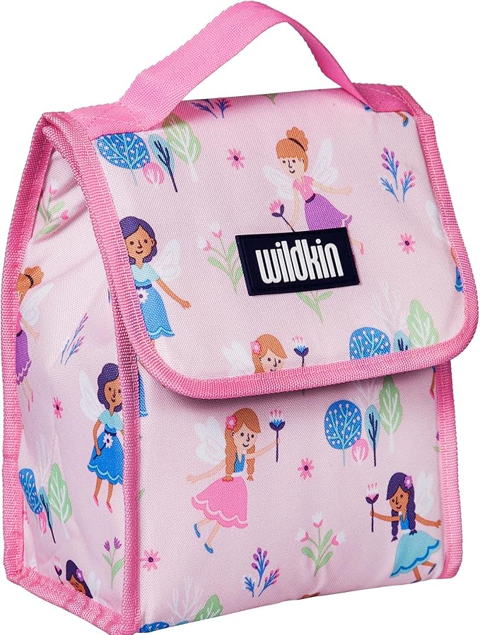 Wildkin Kids Insulated Lunch Bag – Reusable, Ideal for Hot/Cold Snacks, School & Travel - Fairy Garden