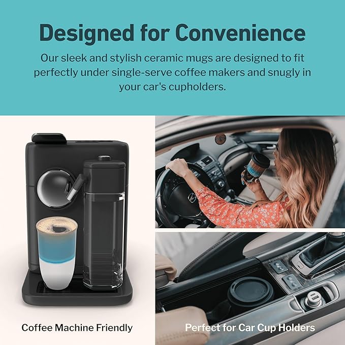 Travel Coffee Tumbler – Travel Mug - On the Go Coffee Mug – Microwave & Dishwasher Safe Green CoffeeTumbler - Gifts For Women Men Him Her – 16oz – Lagoon