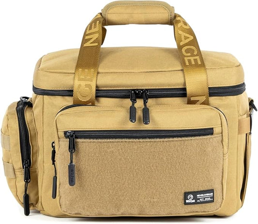 WOLFpak 20L Mini Tactical Lunch Box Cooler Bag - Water-Resistant 1000D Fabric, Insulated, Multiple Pockets, MOLLE & Patch Panel, Ideal for Work, Gym, Hiking (Khaki)