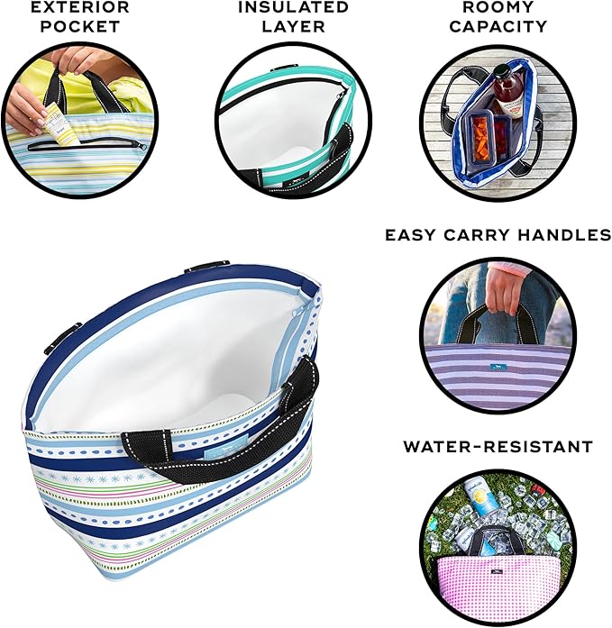 SCOUT Nooner Lunch Bag - Lightweight Insulated Soft Cooler for Women, Teachers, Nurses, Beach, Travel, Pool & Picnic Cooler