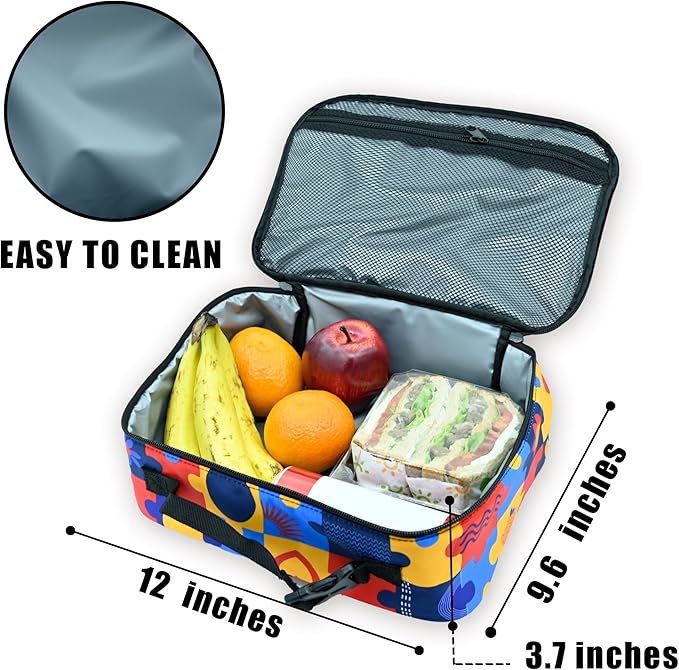 Autism Awareness Lunch Box Insulated Reusable Lunch Bag Tote Cooler for Women Men Boy Girl School Work Office Picnic