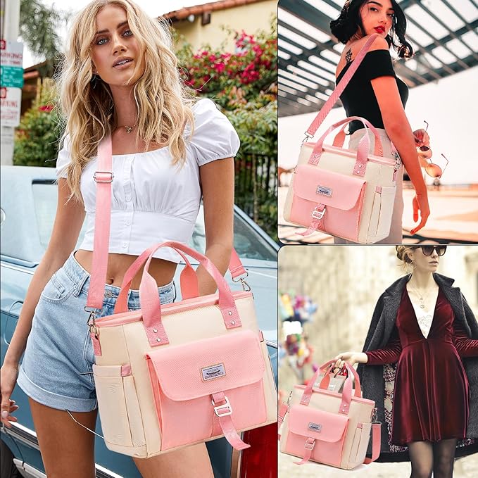 Weitars Insulated Lunch Bag for Men Women,Leak Proof Lunch Box for Work,Extra Large Lunch Tote Bag With Removable Shoulder Strap with Side Pockets,Reusable Lunch Bag For Picnic Hiking