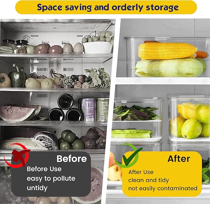 6 Pack NSF Food Pans with Lids, 1/2 Size 4'' Deep Commercial Food Storage Containers, Polycarbonate, Clear