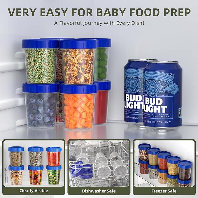 [10 Pack] 4oz Salad Dressing Container to Go - Small Containers with Lids Leakproof Condiment Containers with Screw Lids Reusable Stackable Plastic Dip Sauce Containers