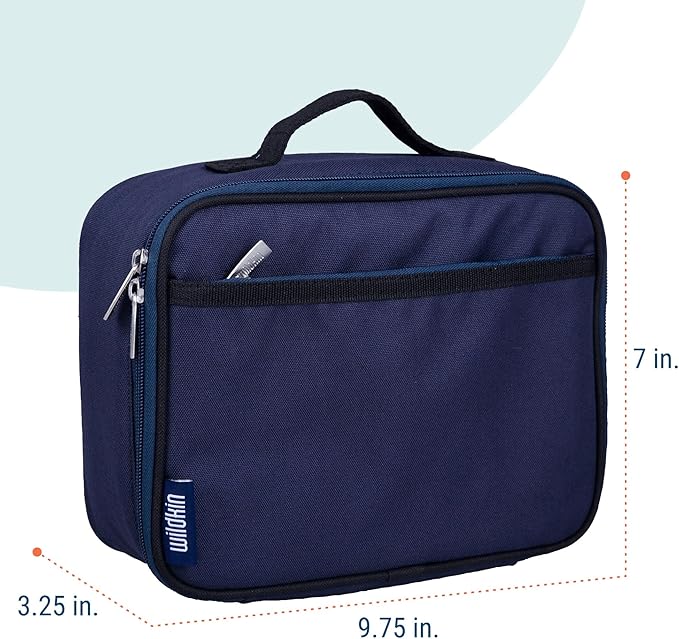 Wildkin Kids Insulated Lunch Box – Durable and Reusable for School & Travel - Whale Blue