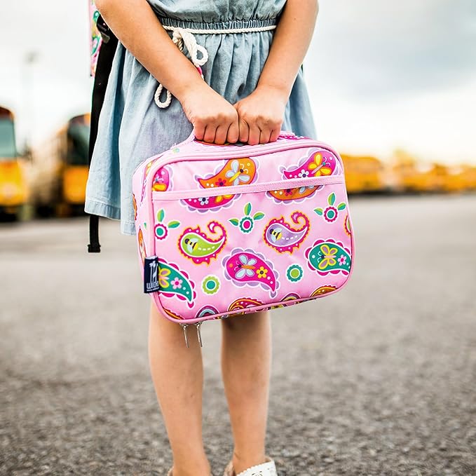 Wildkin Kids Insulated Lunch Box – Durable and Reusable for School & Travel - Paisley