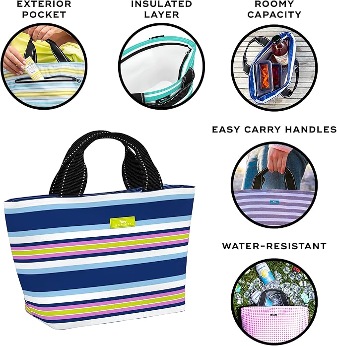 SCOUT Nooner Lunch Bag - Lightweight Insulated Soft Cooler for Women, Teachers, Nurses, Beach, Travel, Pool & Picnic Cooler