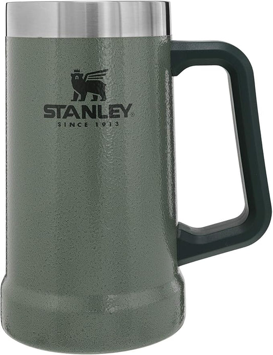 Stanley Stay-Chill Beer Stein 24 oz | Heavy Duty Big Grip Handle | Beer Tumbler Drink Cup, Holds 2 Cans | Insulated Stainless Steel Party Mug | BPA-Free