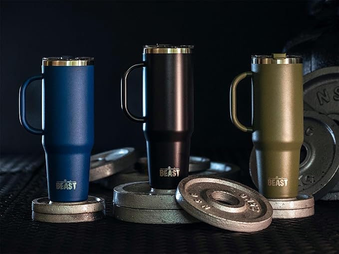 Beast 50 oz Tumbler Stainless Steel Vacuum Insulated Coffee Ice Cup Double Wall Travel Flask (Royal Blue)