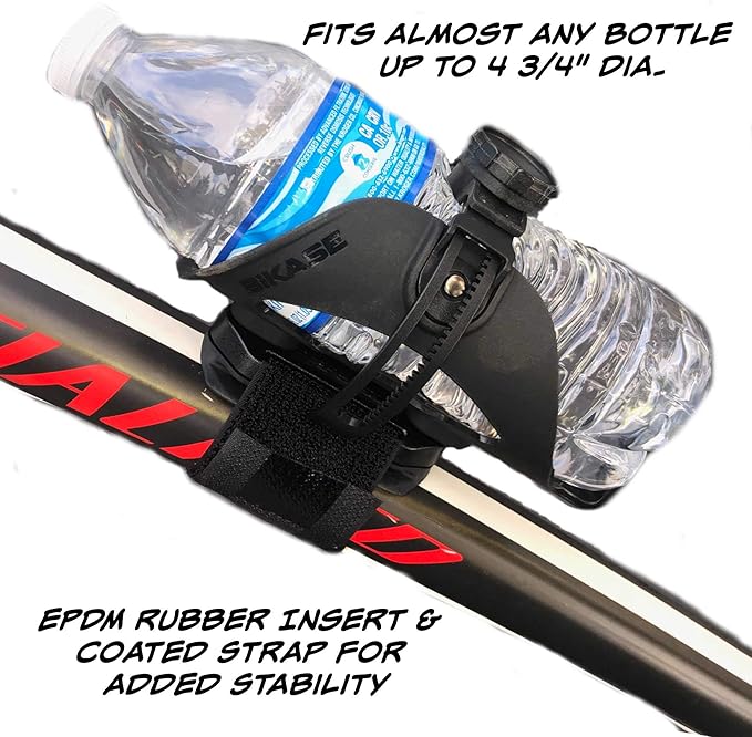 ABC by BiKASE - Any Bottle Cage, Bike Water Bottle Holder - Fits Any Bottle, Container, Speaker, Bicycle Bottle Holder for Frame or Handlebar