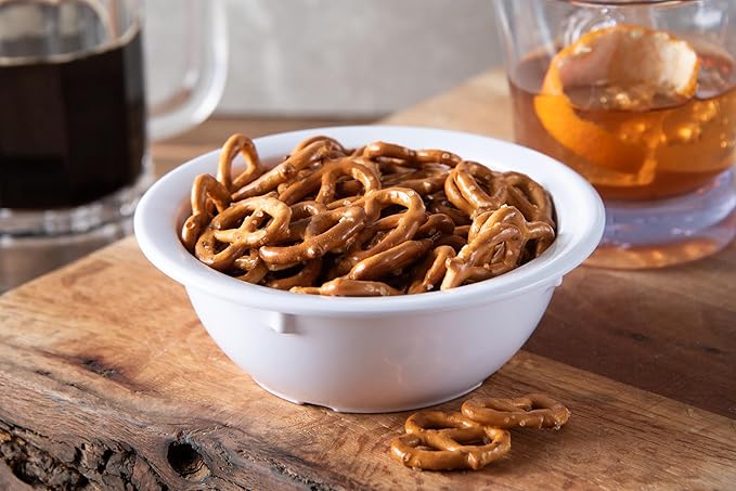 Carlisle FoodService Products Kingline Reusable Plastic Bowl Nappie Bowl for Home and Restaurant, Melamine, 12.5 Ounces, White, (Pack of 48)