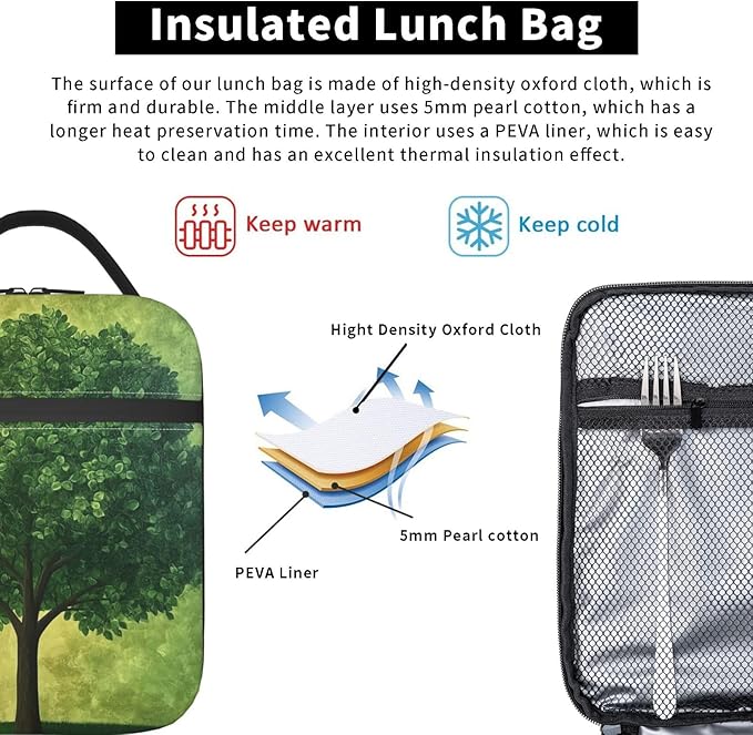 Yellow Cookie Lunch Box for Women Men, Insulated Lunch Box Reusable Portable Lunch Bag Cooler Tote Waterproof Lunch Container for Office Picnic Work Travel