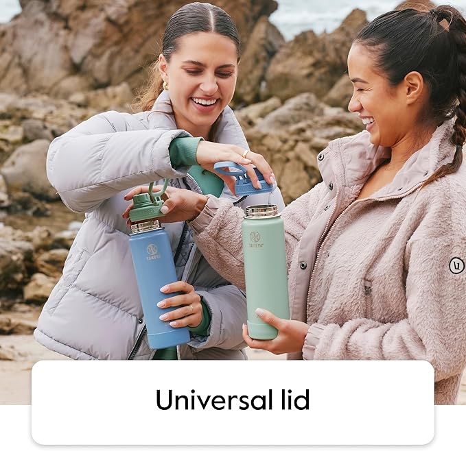 Takeya Actives Water Bottle with Spout Lid - Bottle with Double Stainless Steel Insulation - Dishwasher Safe & BPA-Free - Bottle with Spout Lid & Removable Bumper - 32 oz, Tart Orange