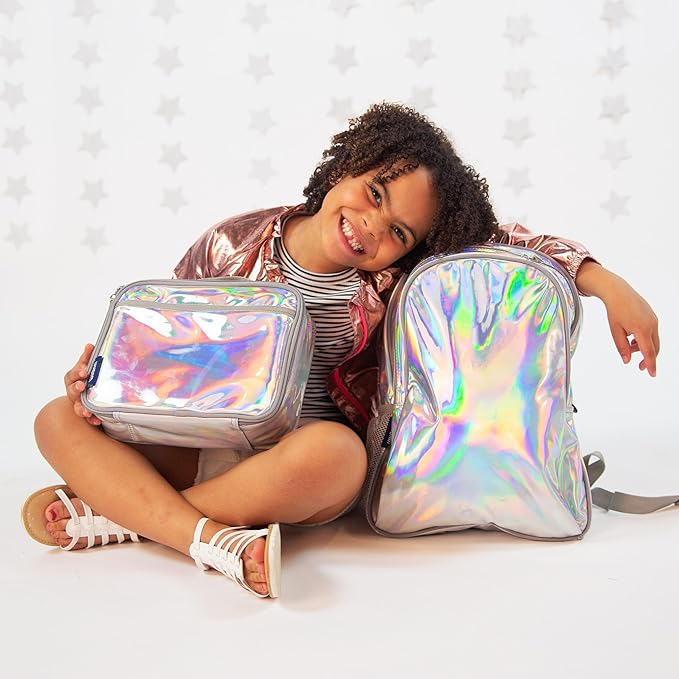 Wildkin Kids Insulated Lunch Box – Durable and Reusable for School & Travel - Holographic