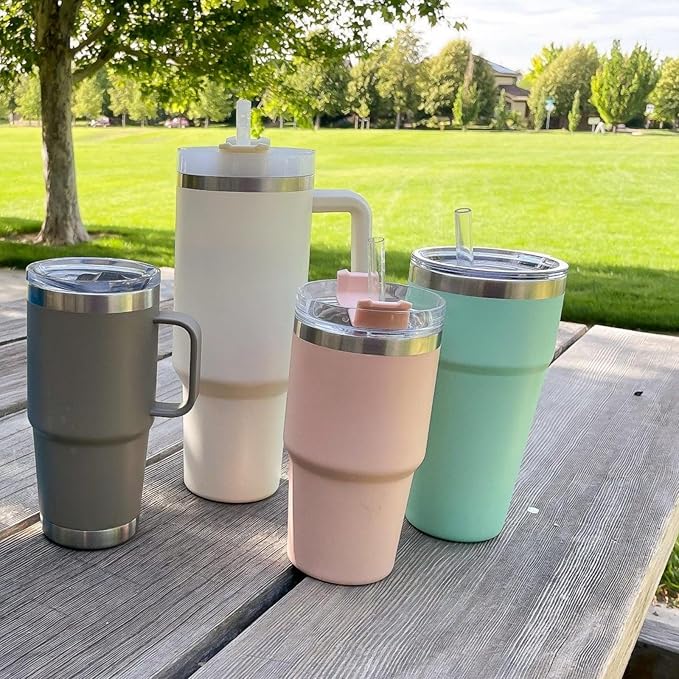 Straw for Stanley Cup 20 14 OZ, Straws Compatible with 20oz 14oz Stanley Cup Accessories, BPA Free Replacement Straws for Stanley Accessories- 6 Reusable Drinking Straws, Clear