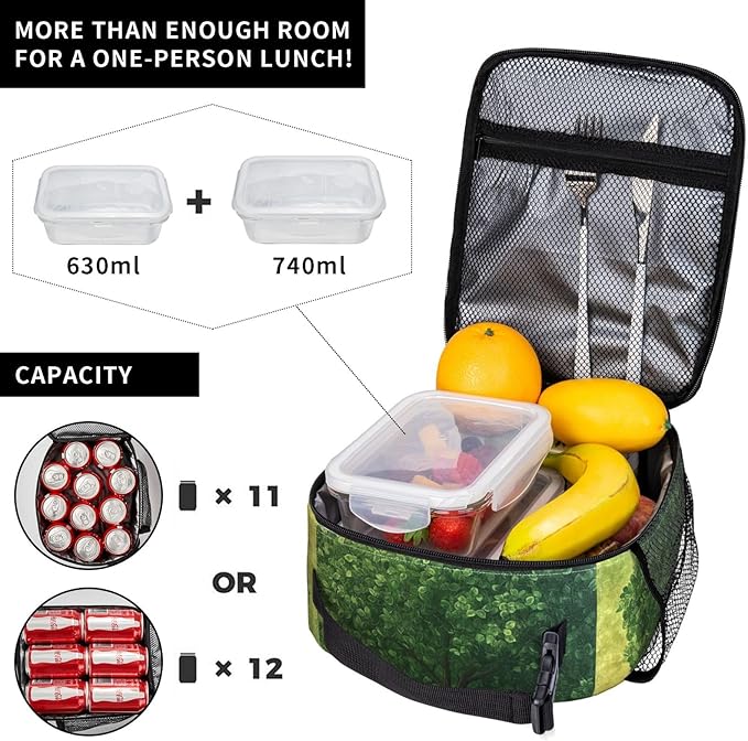 Yellow Cookie Lunch Box for Women Men, Insulated Lunch Box Reusable Portable Lunch Bag Cooler Tote Waterproof Lunch Container for Office Picnic Work Travel