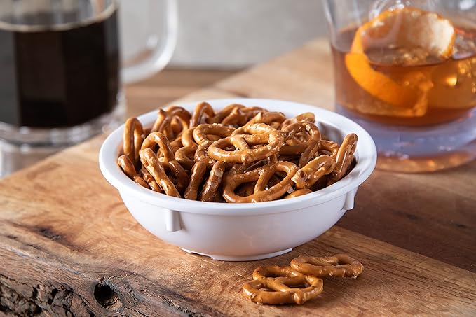 Carlisle FoodService Products Kingline Reusable Plastic Bowl Nappie Bowl for Home and Restaurant, Melamine, 10 Ounces, White, (Pack of 48)