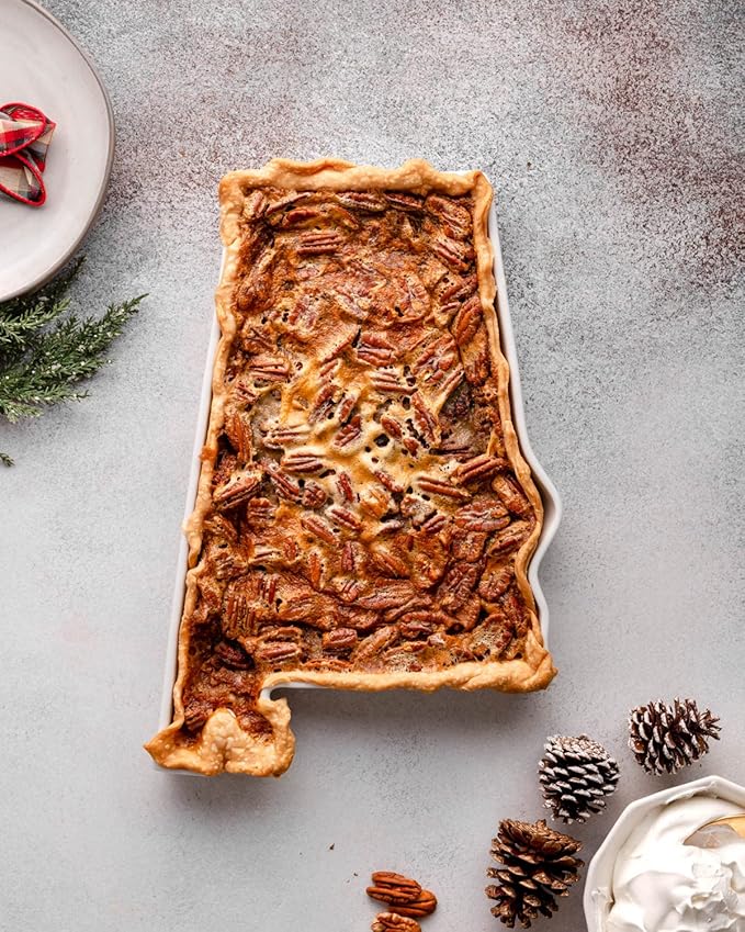 Alabama Shaped Baking Dish Serving Platter or Decorative Tray Charming Porcelain Bakeware Oven Microwave and Dishwasher Safe