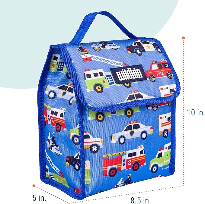 Wildkin Kids Insulated Lunch Bag – Reusable, Ideal for Hot/Cold Snacks, School & Travel - Heroes