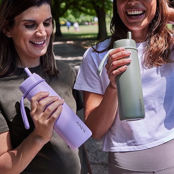 b.box Triple Insulated 23oz Water Bottle w/Stainless Steel Straw. 44 Hours Cold. Leak Proof Tumbler with Lid and Straw for Travel, Gym & School. BPA Free Sports Water Bottles.