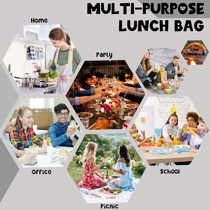 Bluboon Kids Girls Lunch Bag Insulated Lunch Box for school Corduroy Lunch Cooler Organizer School Kids Lunch Tote