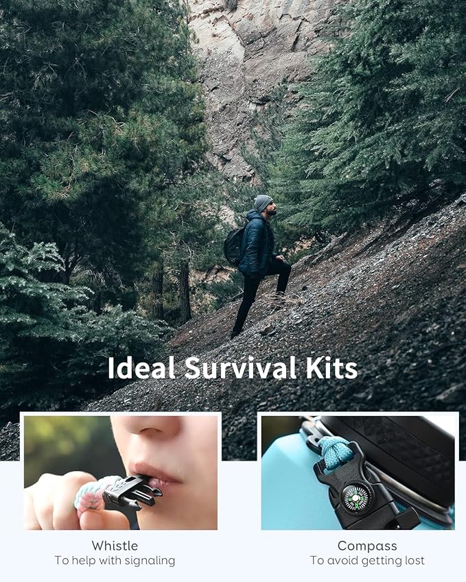 Trebo 32oz Insulated Water Bottle that Fits in Cup Holder, Stainless Steel Triple Wall Tumbler Flask Bottles with Paracord Handle, with Straw Spout Lids, Keep Cold for 48 Hrs/Hot 24 Hrs,Bubble Gum