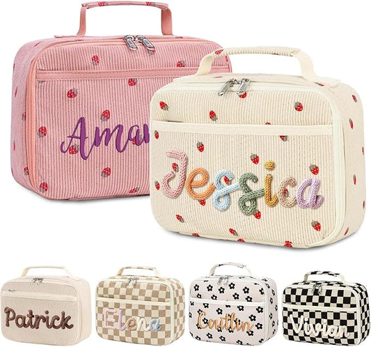 Personalized Insulated Lunch Bag with Name Custom Lunch Box 3-Lays Insulated Lunch Bag Tote for Travel Picnic Birthday