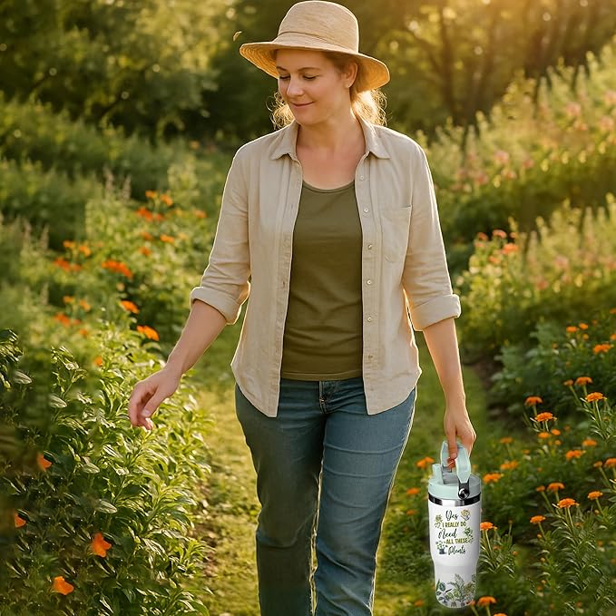 Plant Lover Tumbler – 30oz Stainless Steel Insulated Travel Mug – “Yes I Really Do Need All These Plants” Funny Cup – Gift for Gardeners, Plant Moms and Dads