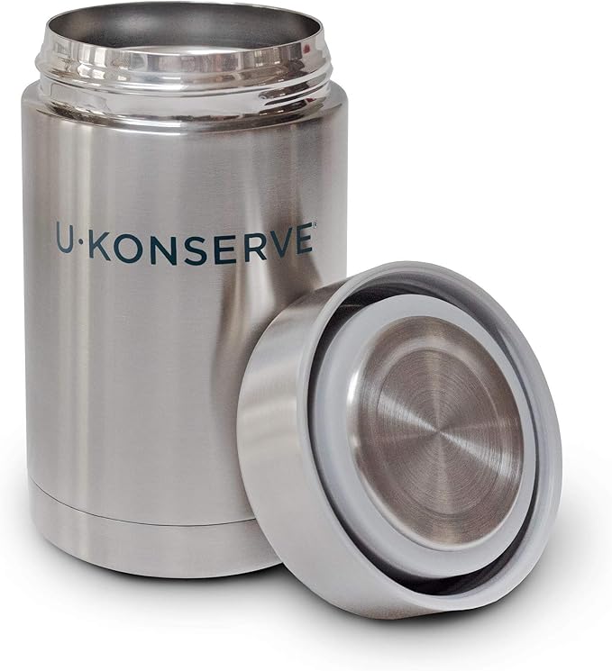 U Konserve Stainless Steel Insulated Food Jar – Vacuum Sealed Thermos for Hot and Cold Food – Wide Mouth - Leak-Proof Container – BPA Free – 18 Ounce