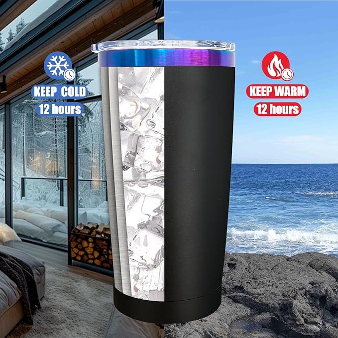 20 oz Tumbler Bulk 8 Pack Stainless Steel Tumblers with Lids and Straws, Double Wall Vacuum Insulated Travel Coffee Mug for Laser Engrave, Powder Coated Cups for Hot and Cold Drinks (Black,8 pack)