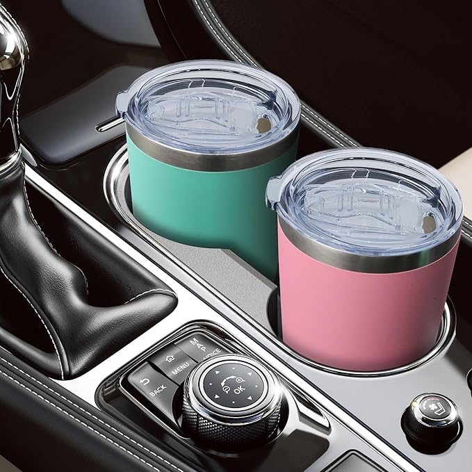 20oz Tumbler Bulk Stainless Steel Tumblers with Lid Vacuum Insulated Double Wall Travel Coffee Mug Powder Coated Tumbler Cup for Hot and Cold Drinks(Pink, 12 pack)