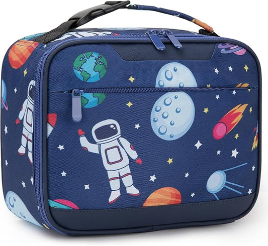 Tuwubi Kids Lunch Bag Insulated Lunch Box for Kids Small Lunch Bag for Boys/Girls Durable Lunchbox for School,Deep Blue Space 10-Can(5L)