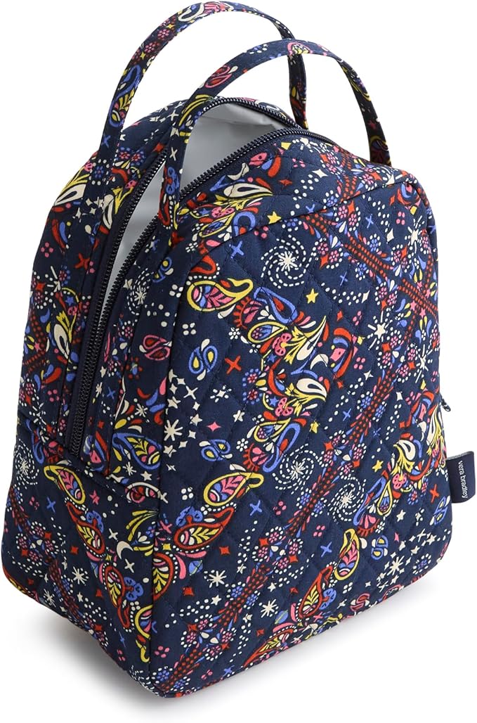 Vera Bradley Premium Cotton Lunch Bag, Starry Paisley