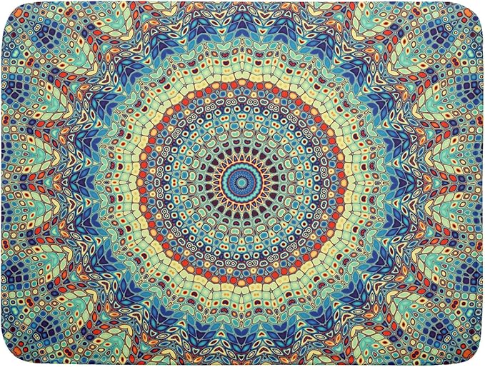 aportt Bohemian Drying Mats for Kitchen Counter 18×24 Inch Boho Mandala Ethnic Large Drying Mat for Dishes Microfiber Farmhouse Dish Rack Mat Drainer Pad Washable Absorbent Dry Mat