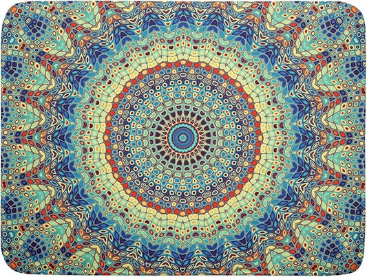 aportt Bohemian Drying Mats for Kitchen Counter 18×24 Inch Boho Mandala Ethnic Large Drying Mat for Dishes Microfiber Farmhouse Dish Rack Mat Drainer Pad Washable Absorbent Dry Mat