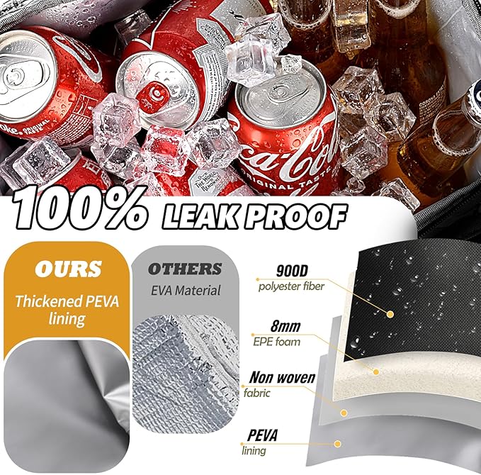 Tactical Lunch Box for Men, Expandable Heavy Duty Double Deck Tactical Lunch Bag with Shoulder Strap, Leakproof & Insulated Lunch Cooler Bag for Adult Work Fishing Picnic Travel,20L (Black)