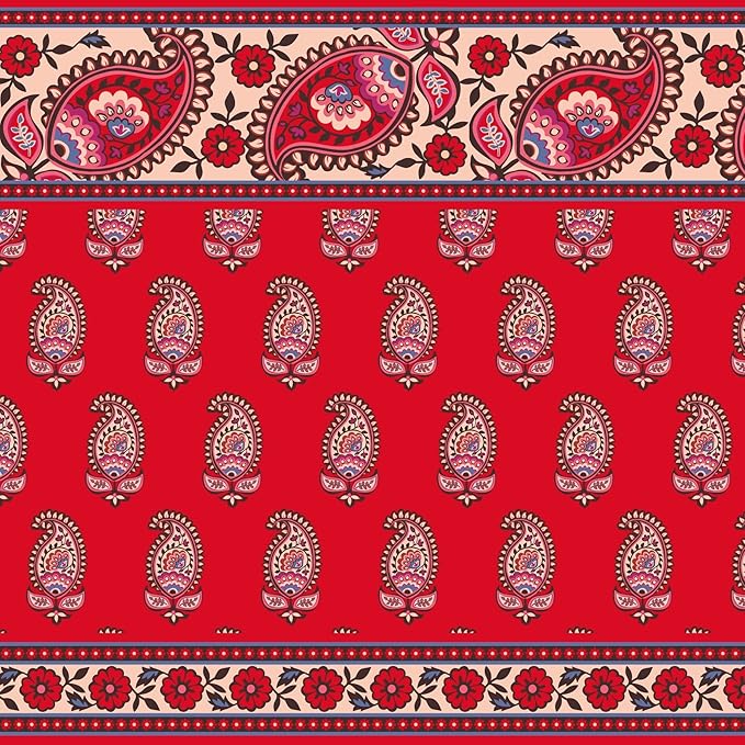 Vera Bradley Premium Cotton Lunch Bag, Flowering Paisley Goji Berry