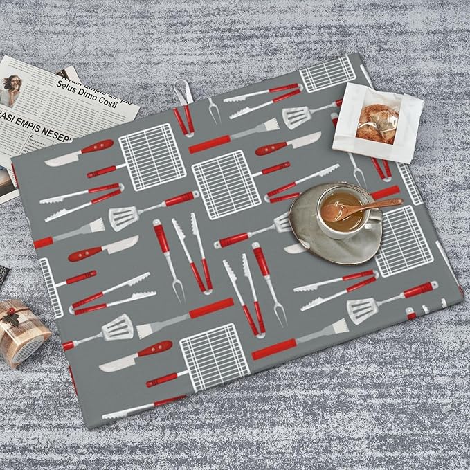 Barbecue Tools Dish Drying Mat 18x24 For Kitchen Counter Absorbent Microfiber Dishes Pad Dish Drainer Rack Mats Fast Dry Kitchen Accessories