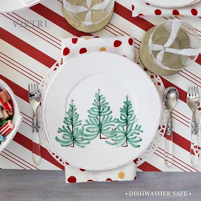 Vietri Melamine Lastra Holiday Unbreakable Salad Plate, 8.75" D Dessert Appetizer & Sandwich Dish