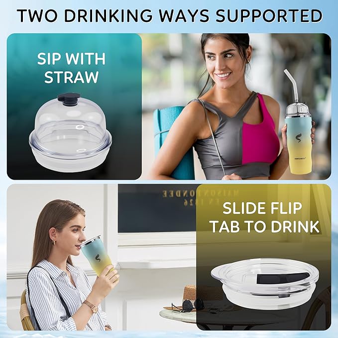 20Oz Insulated Tumbler With Straw And Lid,Spill Proof Tumbler for Iced Coffee And Hot Beverage, Double Wall Vacuum Travel Mug,Stainless Steel Straws for Tumbler, Yellow