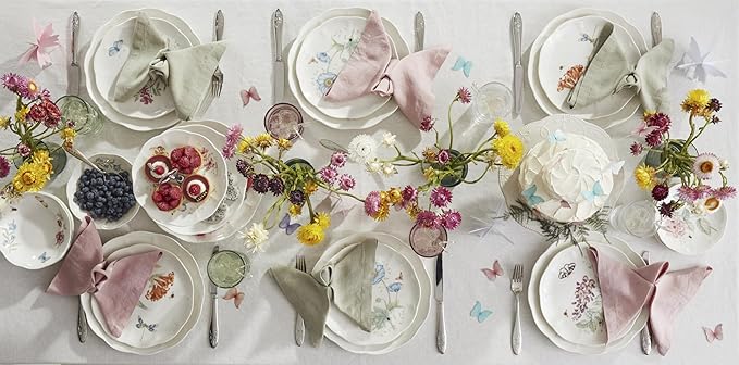Lenox 865075 Butterfly Meadow 28-Piece Dinnerware Set, White