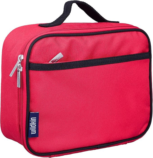 Wildkin Kids Insulated Lunch Box – Durable and Reusable for School & Travel - Cardinal Red