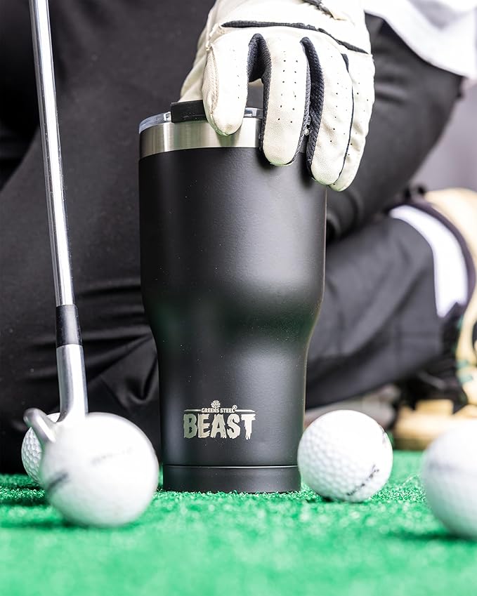 Beast 20 oz Tumbler Stainless Steel Vacuum Insulated Coffee Ice Cup Double Wall Travel Flask (Matte Black)