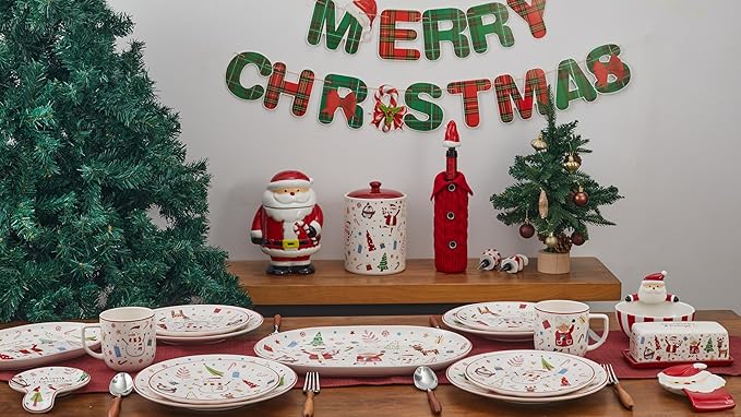 Bico Santa Claus Ceramic Candy Bowl, 18oz – Hand-Painted Holiday Treat Bowl, Christmas Decorative Dish for Candy, Jam, or Sauce – Microwave & Dishwasher Safe