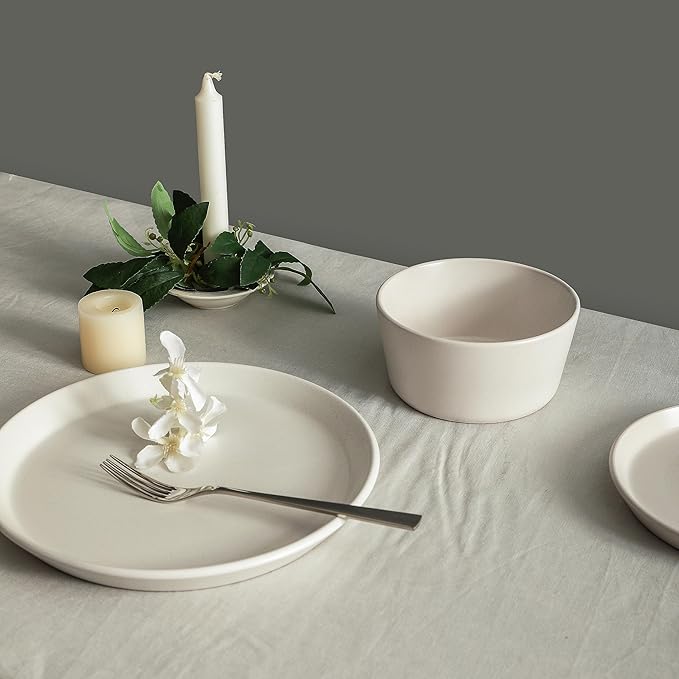 Stone Lain Albie 32-Piece Dinnerware Set Stoneware, White Speckled