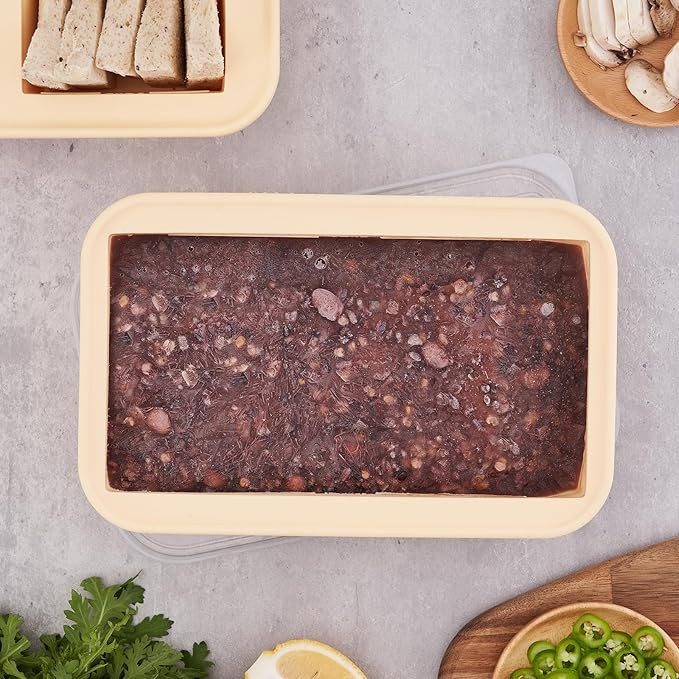 Super Ice Cube Tray 6 Cups Huge Ice Big Silicone Freezing Mold with Lid, for Soup&Meal, Prep Food Leftovers Freezer Storage Container, for Ice bath, 2Pack