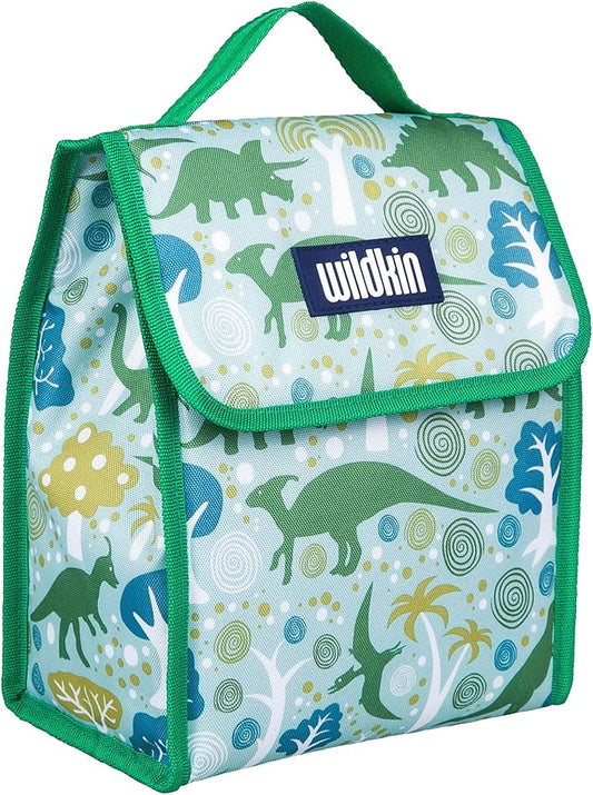 Wildkin Kids Insulated Lunch Bag – Reusable, Ideal for Hot/Cold Snacks, School & Travel - Dinomite Dinosaurs