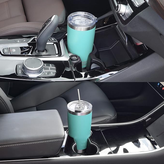 WETOWETO 20oz Tumbler, Stainless Steel Vacuum Insulated Water Coffee Tumbler Cup, Double Wall Powder Coated Spill-Proof Travel Mug Thermal Cup for Home Outdoor (Light Green, 1 Pack)